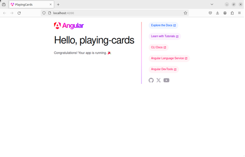 Angular hello world page
