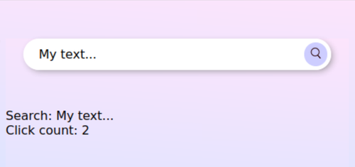 Search bar - with content