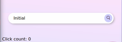 Search bar with the value "initial"