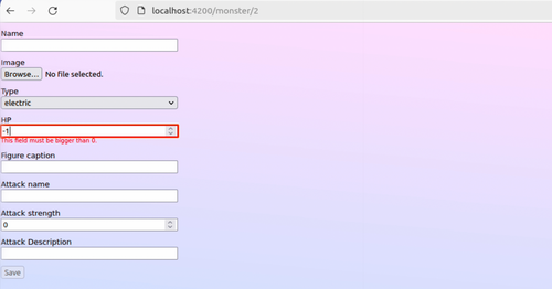 Finished Form with FormGroup