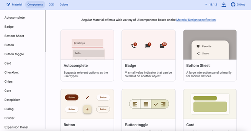 Angular Material Components
