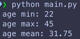 Pandas people age stats