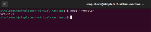 node version