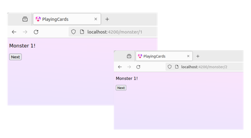 Image showing a modified route, but the parameter change is not read in our Angular application